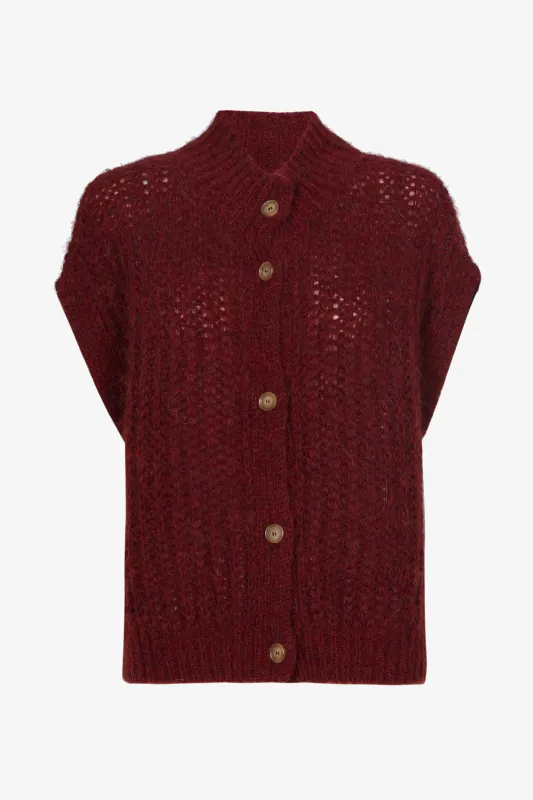 Xandres gilet bordeau BRUMELLIA 29571-02-6681