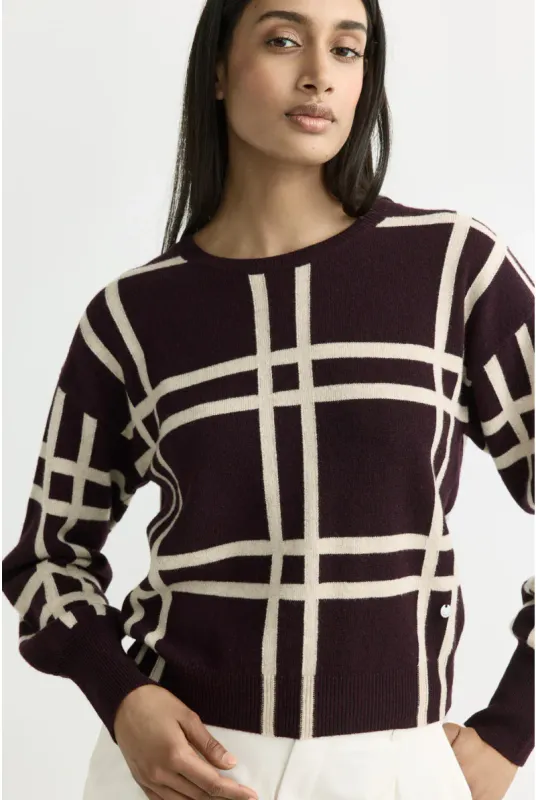 Xandres pull bruin ecru SARA 29602-01-0495