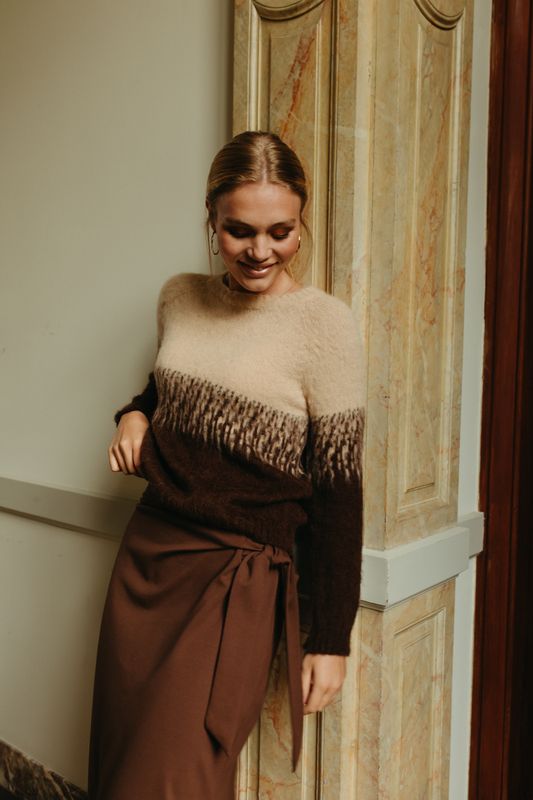 More than that pull trinette beige choco