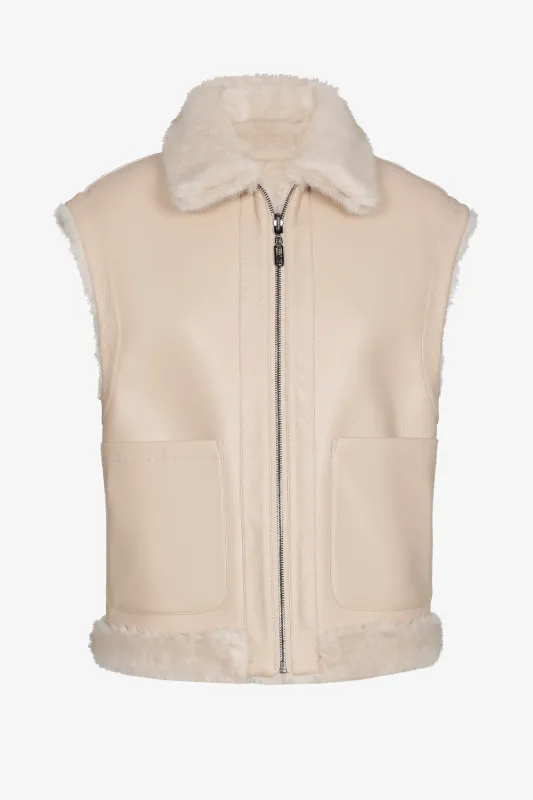 Xandres bodywarmer ecru JANA 61660-01-8831