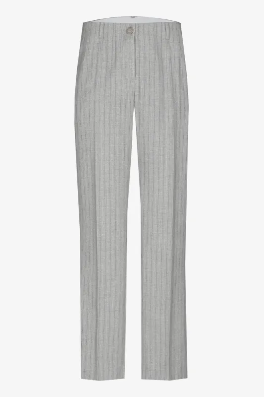 Xandres broek grijs gestreept POLIETOR 14619-01-0183