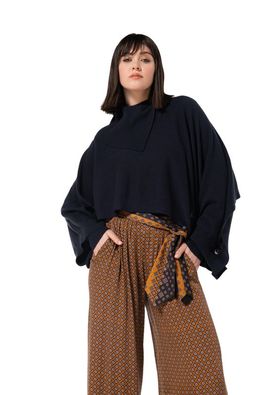 Caroline biss poncho blauw 4214 21
