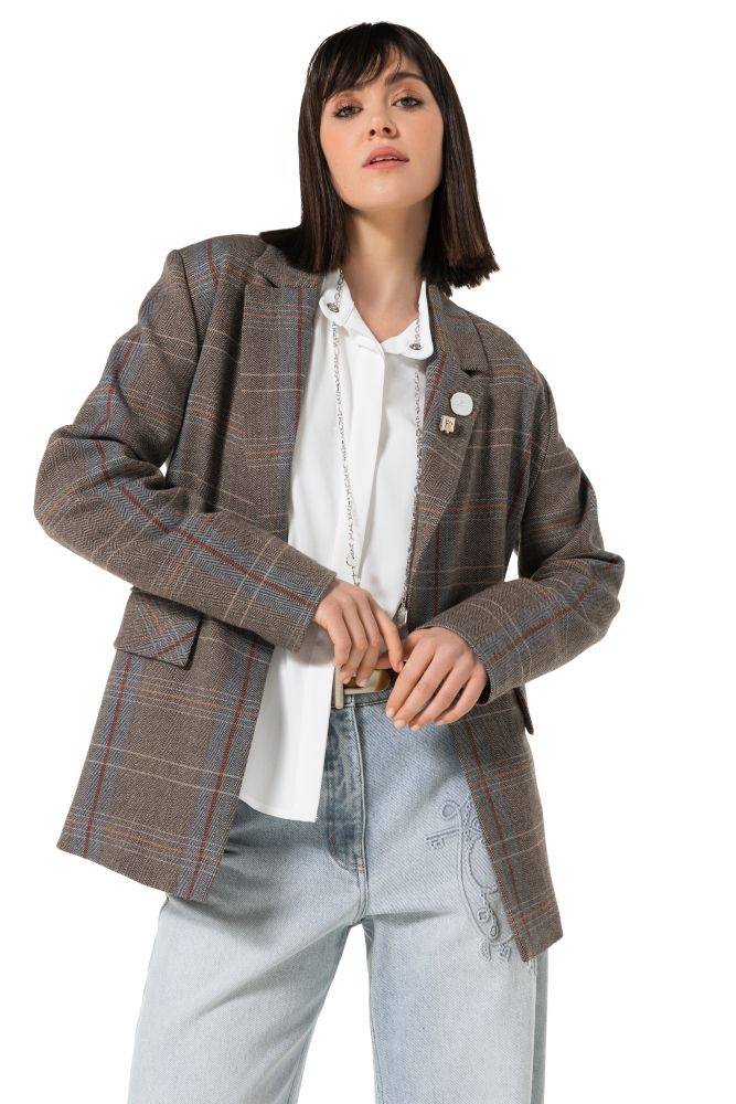 Caroline biss blazer geruit 4872 29