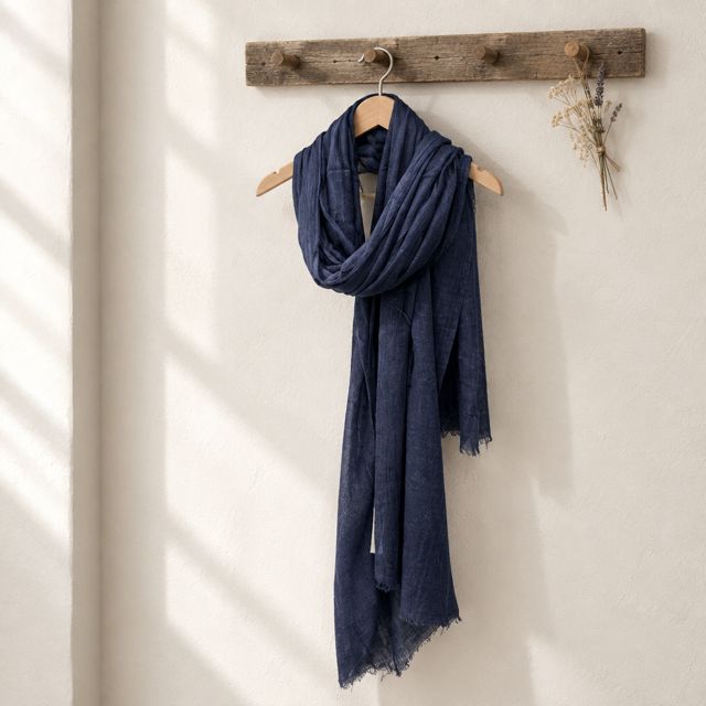 Tif sjaal donkerblauw