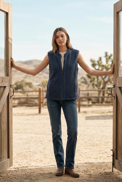 Sommermann gilet blauw 7002 51 curly 790