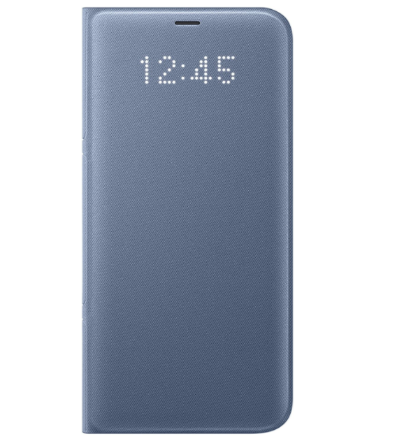 Funda Sintética Estilo Cartera Para Samsung Galaxy S8 + Pantalla Led, Gris