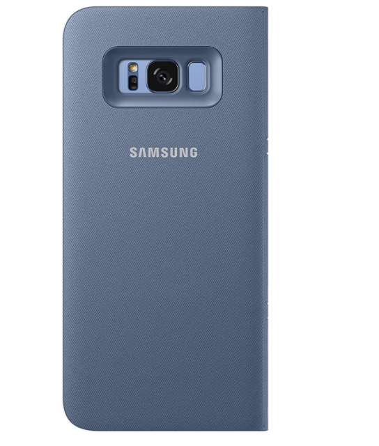 Funda Sintética Estilo Cartera Para Samsung Galaxy S8 + Pantalla Led, Gris