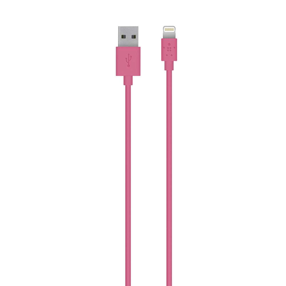 Cable Belkin Lightning a USB-A, Color Rosado