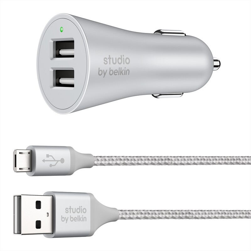 Cargador Belkin Doble Para Carro/Micro-Usb a USB