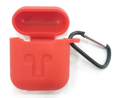 Protector de silicona blanda para Apple AirPods 1 y 2, Color Rojo