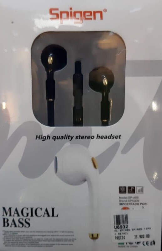 Auricular Spigen SP-A05 Tipo C, Color Negro