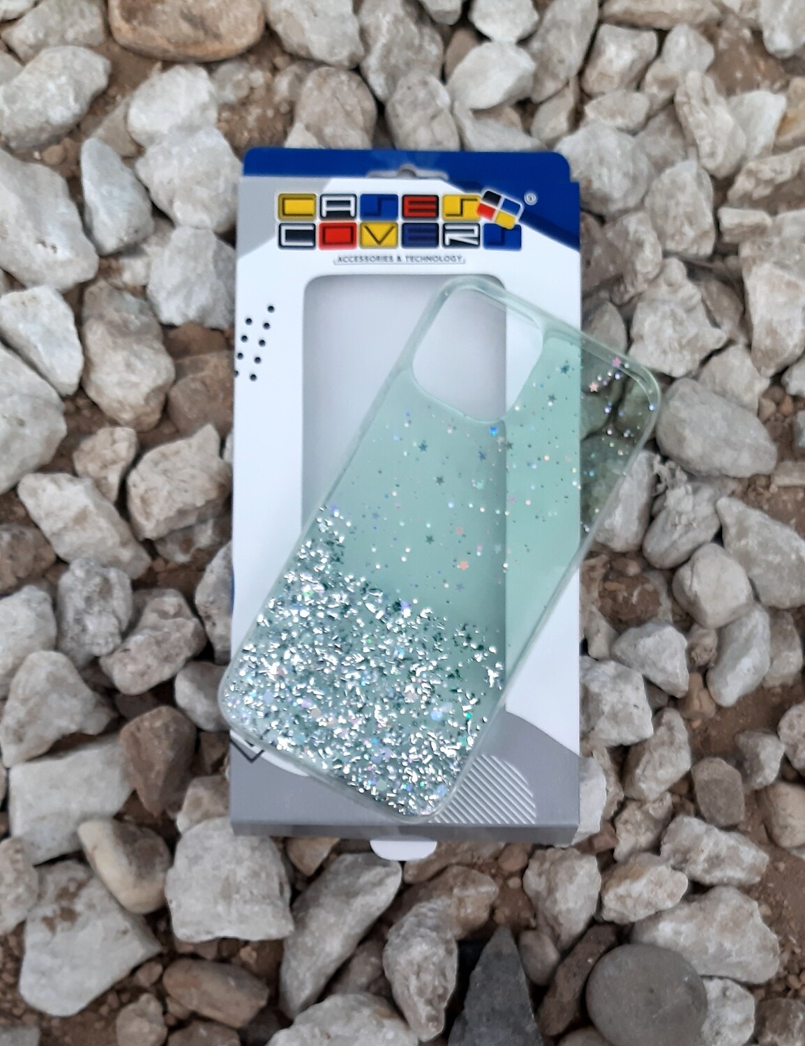 Case Glitter de Silicona para IPhone12 / Pro, Color Verde Claro