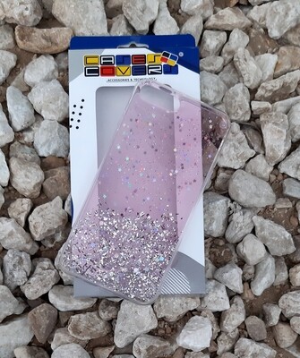 Case Glitter de silicona para IPhone7/8, Color Transparente Rosa