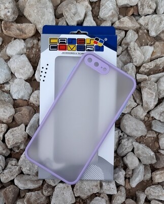 Case para iPhone 7/8 Plus, Color Mate Transparente/ Borde Violetta