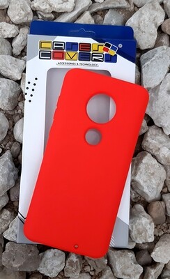 Case Silicona Moto G7, Rojo