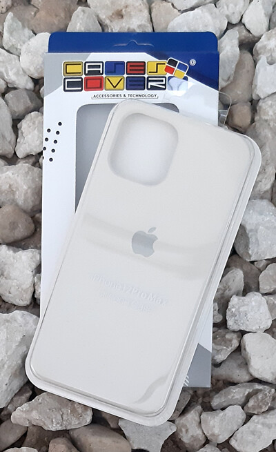 Case de Silicona iPhone 12 Pro Max, Crema