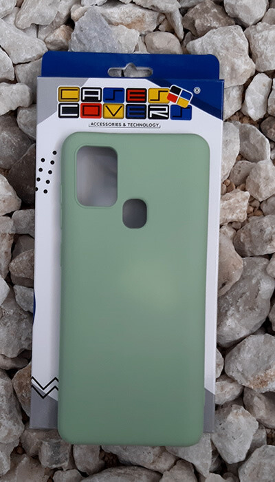 Case de silicona Samsung Galaxy A21S, Verde Limón