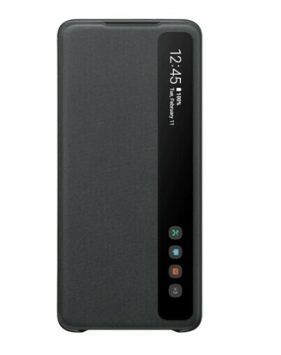 Smart Clear View Cover Galaxy S20+, Negro