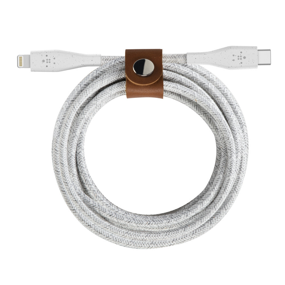 Cable Belkin USB-C ™ con conector Lightning + correa, Blanco