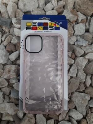 Case de silicona para iPhone11 Pro Max, Transparente/Rosa