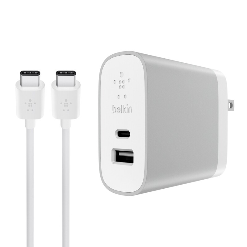 Cargador de pared 27W USB-C + USB-A + Cable USB-C