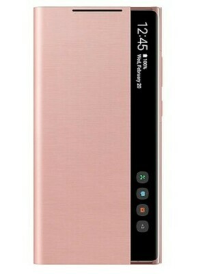 Smart Clear Vier Cover Galaxy Note20, Color Marrón