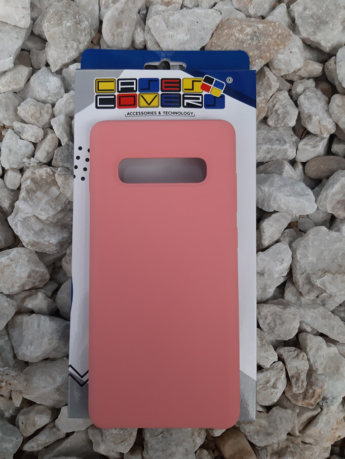 Case de silicona Samsung Galaxy S10+, Color Rosa