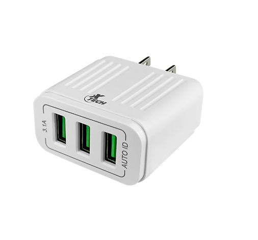 Cargador Xtech de pared con tres puertos USB