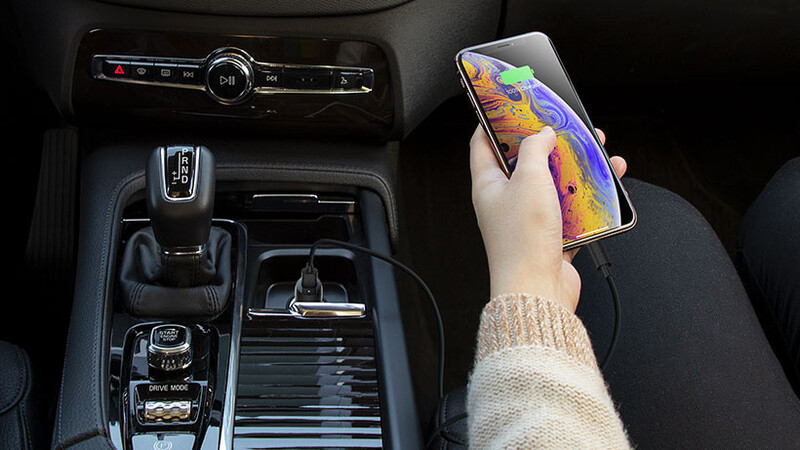 Cargador para coche USB-C PD de 20 W + cable USB-C a Lightning