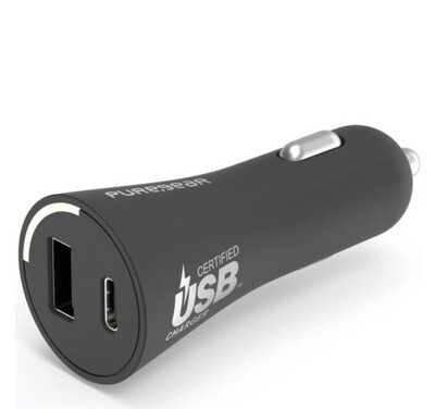 Cargador de carro Puregear LightSpeed 30W Dual Port USB-A + USB-C PD