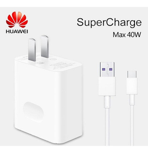 Cargador Huawei 40W Cable Usb a Tipo C blanco