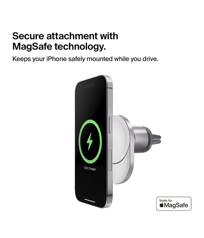 Belkin BoostCharge Pro Wireless MagSafe Car Vent Charging Mount 1