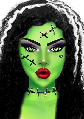 Stitches adhesive face jewels