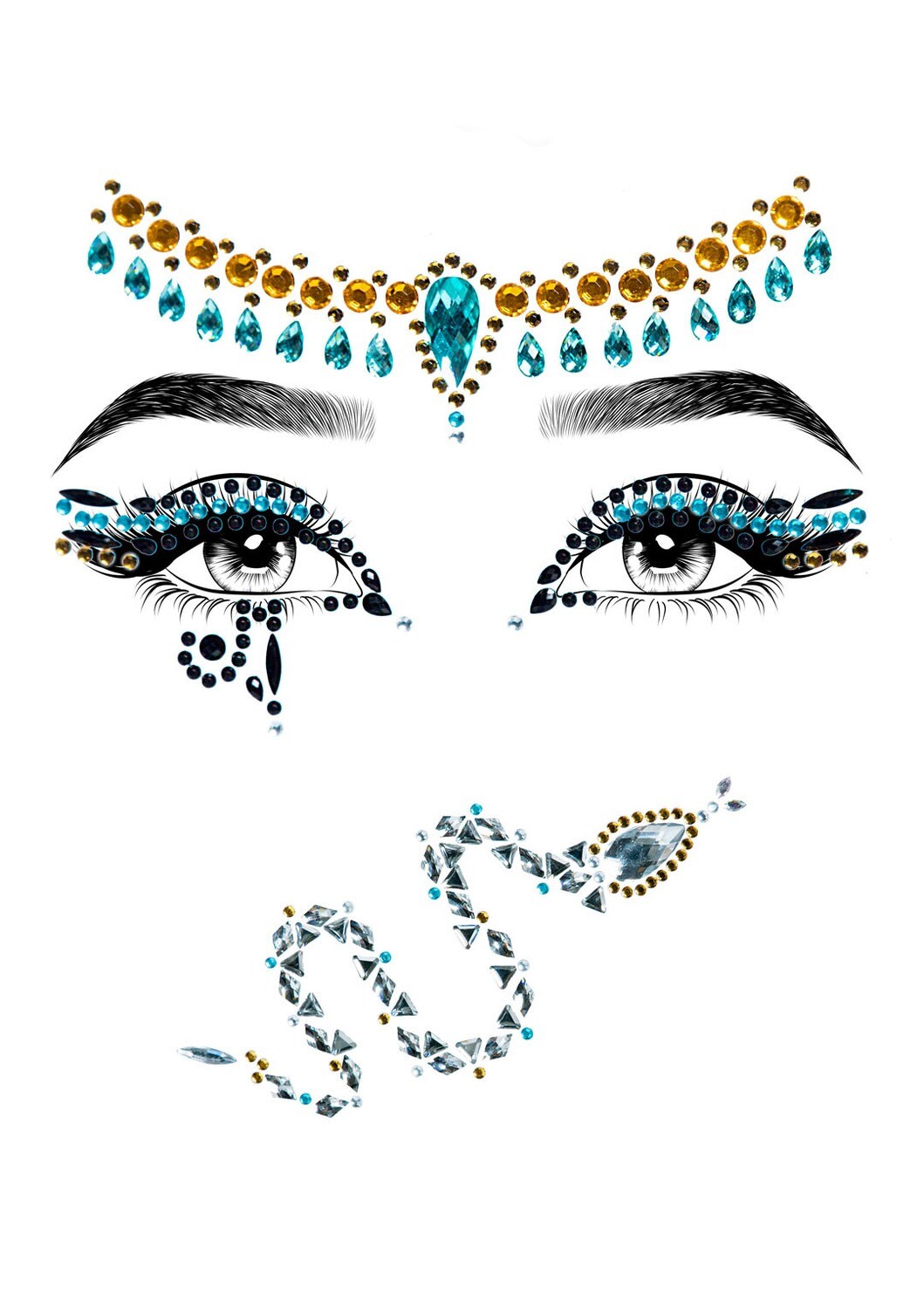 Cleopatra adhesive face jewels