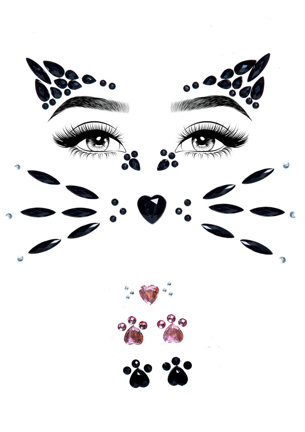 Animal adhesive face jewels st