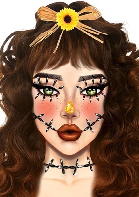 Stitches adhesive face jewels