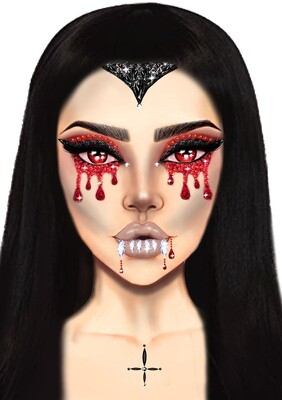 Vampire adhesive face jewels 