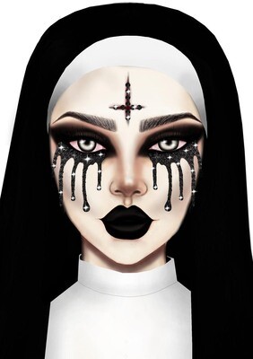 Possessed adhesive face jewels