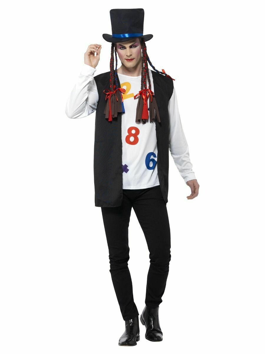 80s pop star costume multi colo
