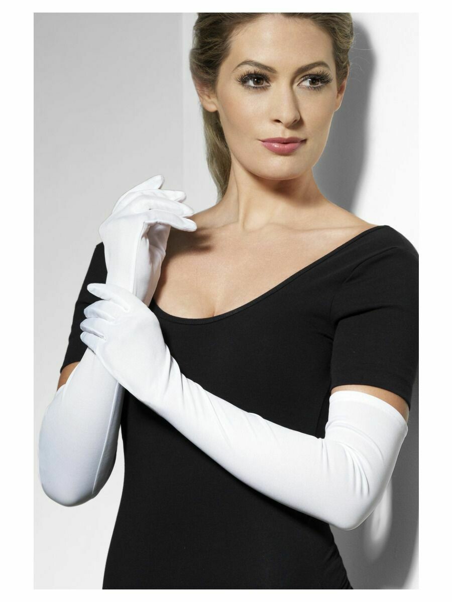 Gloves long satin
