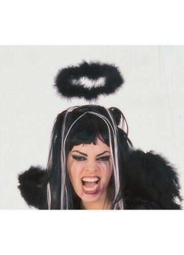 BLK MARABOU HALO