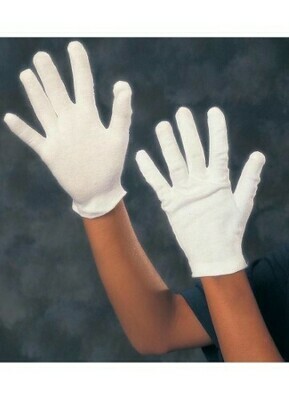 Child Cotton Gloves White