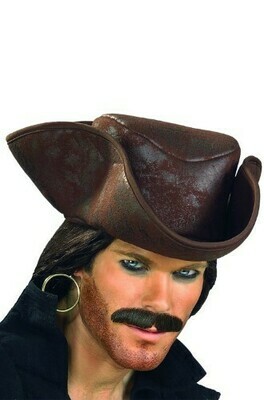 CARIBBEAN PIRATE HAT-BRWN
