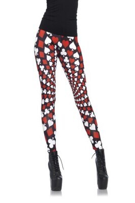 Totally Trippy Multicolored Psychedelic Card Print Leggings