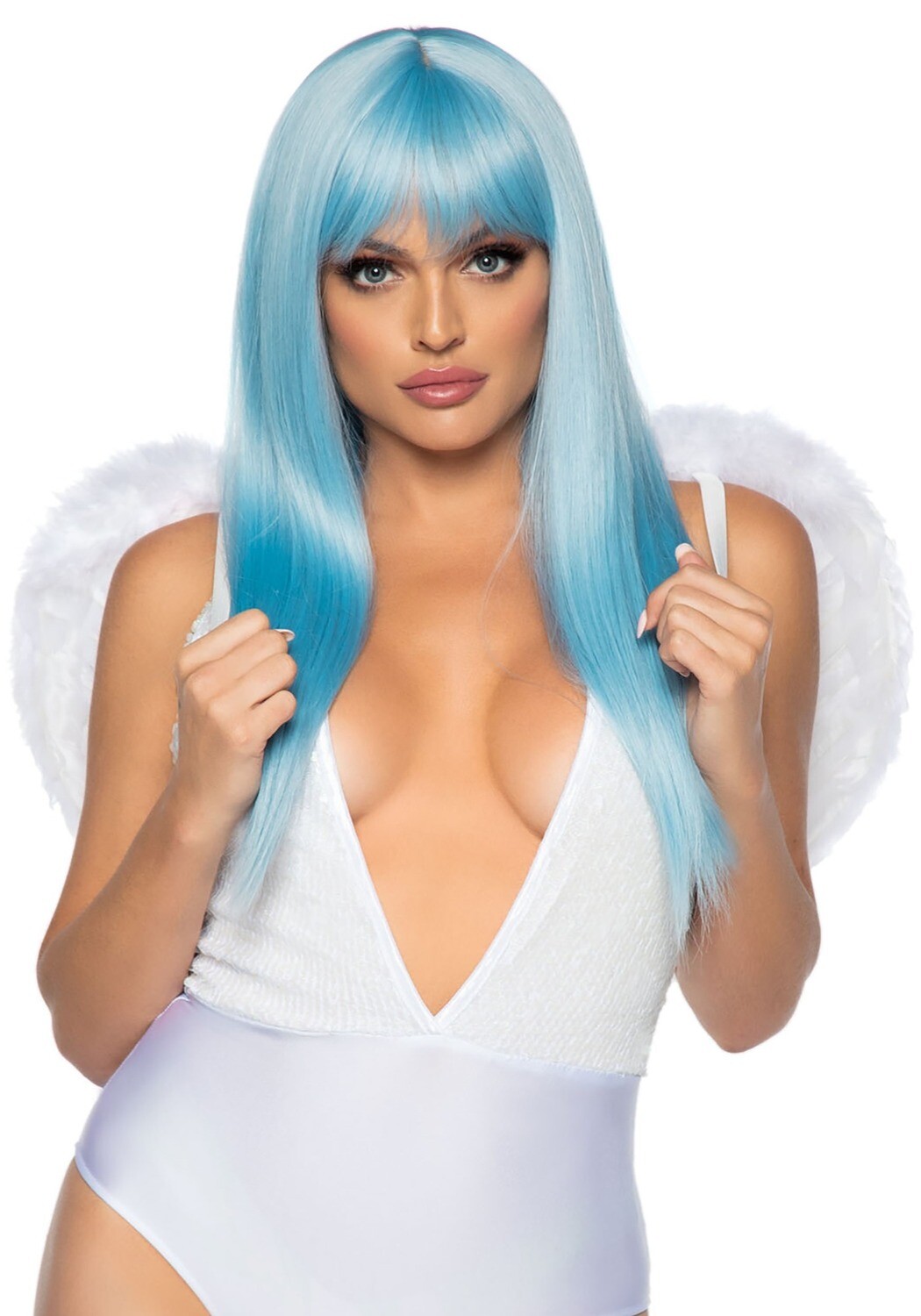 Marabou trimmed feather angel wings