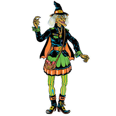 Vintage Halloween Witch fortune wheel game