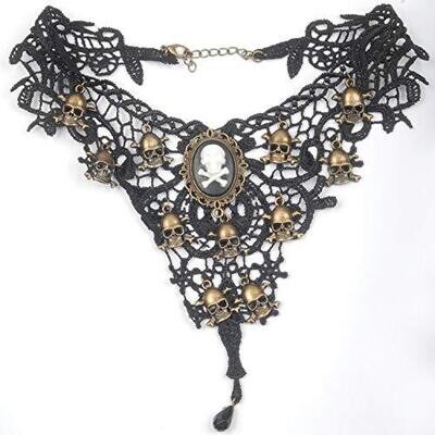Lace Skull Choker