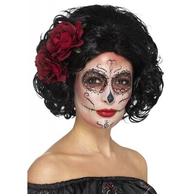 Deluxe Day of the Dead doll wig