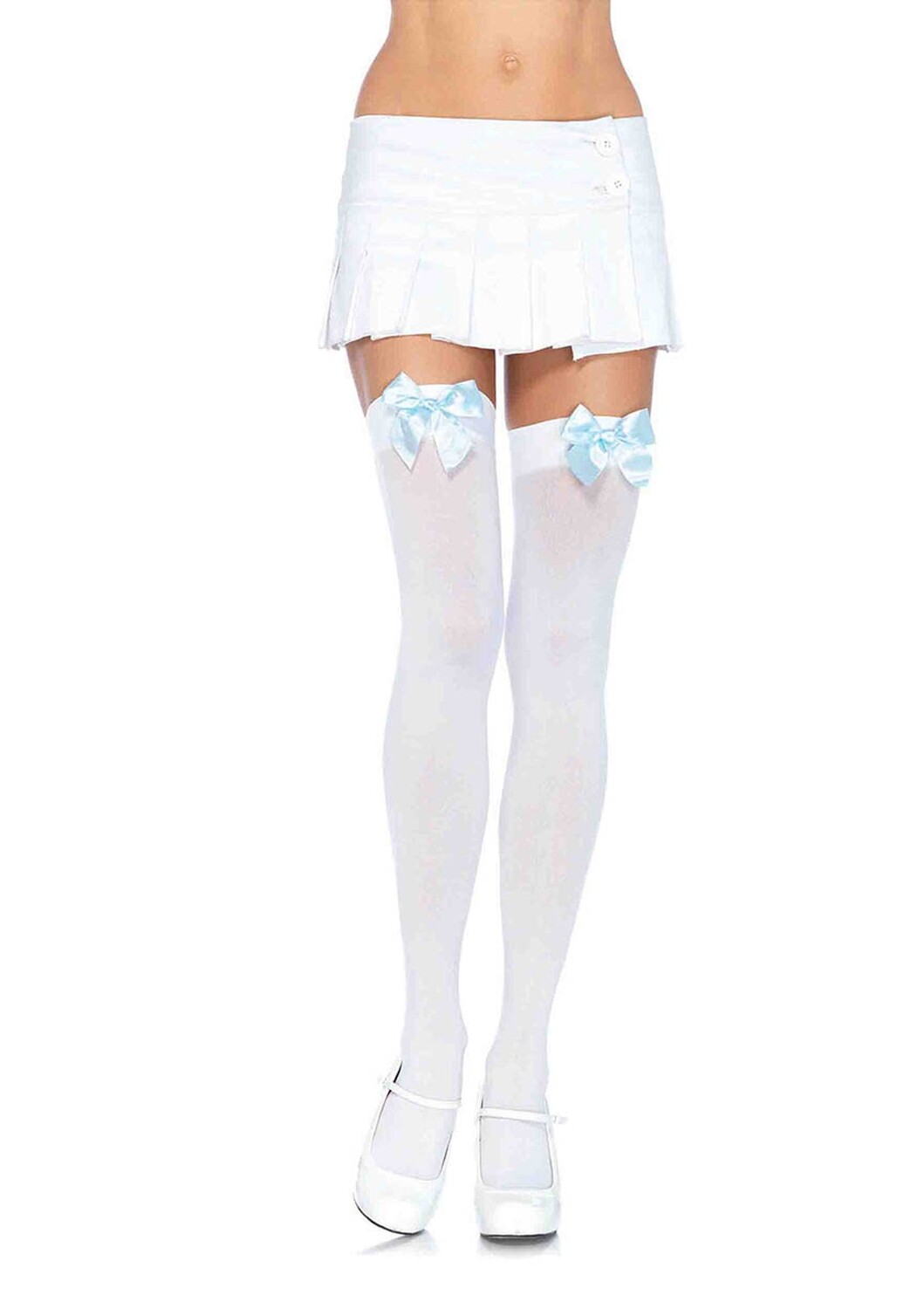 Nylon over the knee with bows