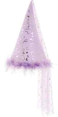 CONICAL HAT W/TRAIN MULTIPLE COLORS
